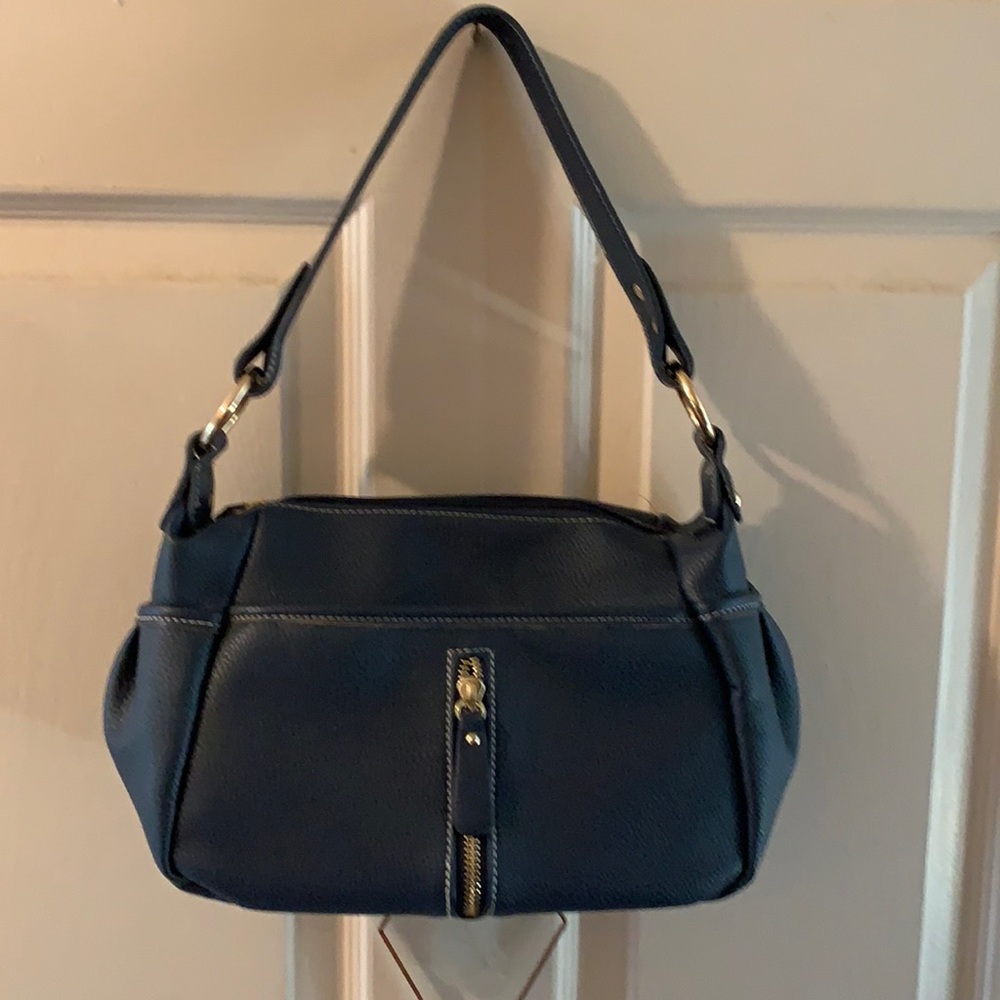 Blush Dark Blue Purse EUC